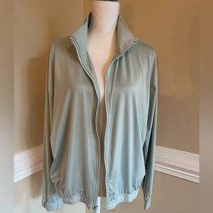 Under Armour Running Jacket, Light Green, Womens XL, Zip Up, Long Sleeves
